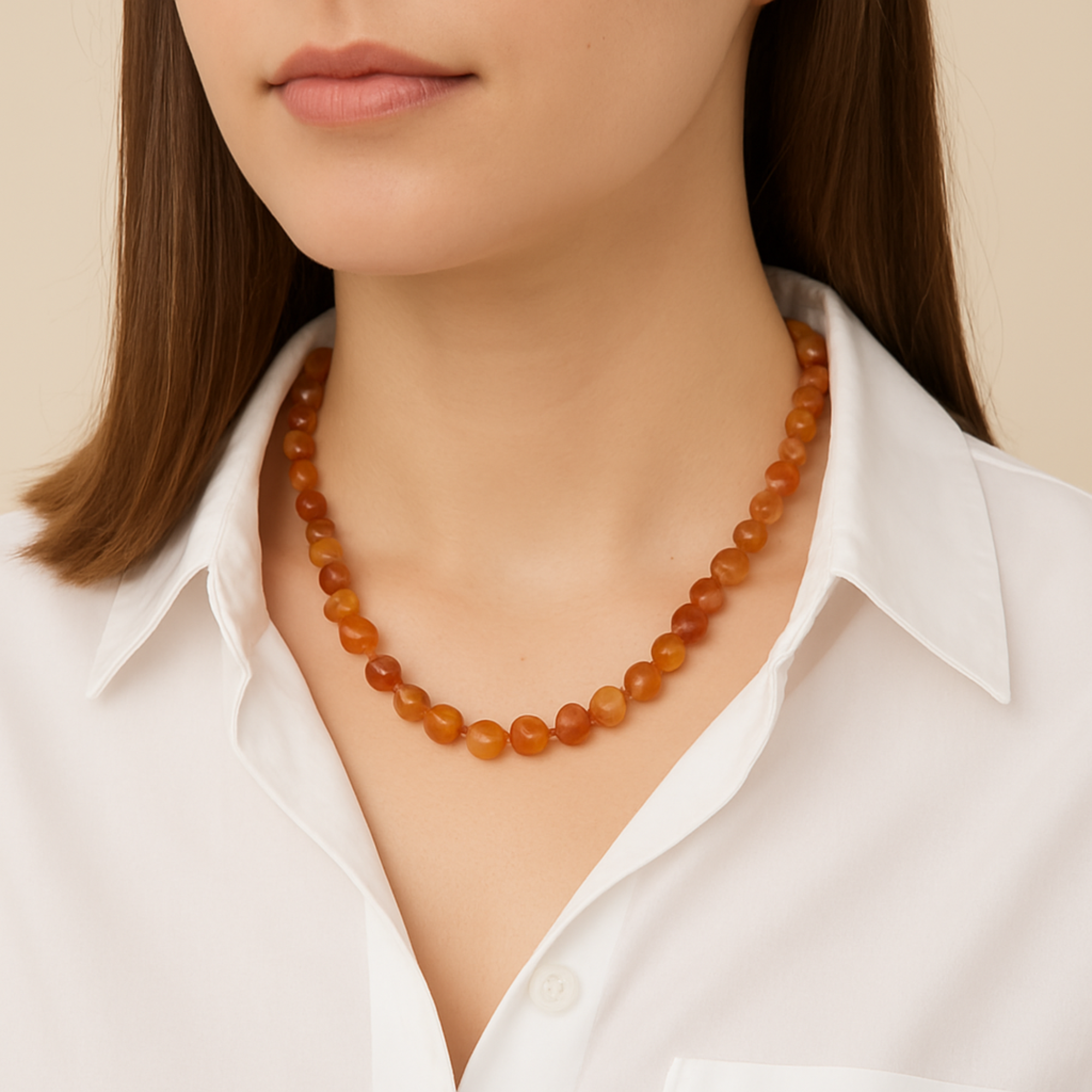 Amber Agate Necklace For Earthy Elegance & Everyday Confidence