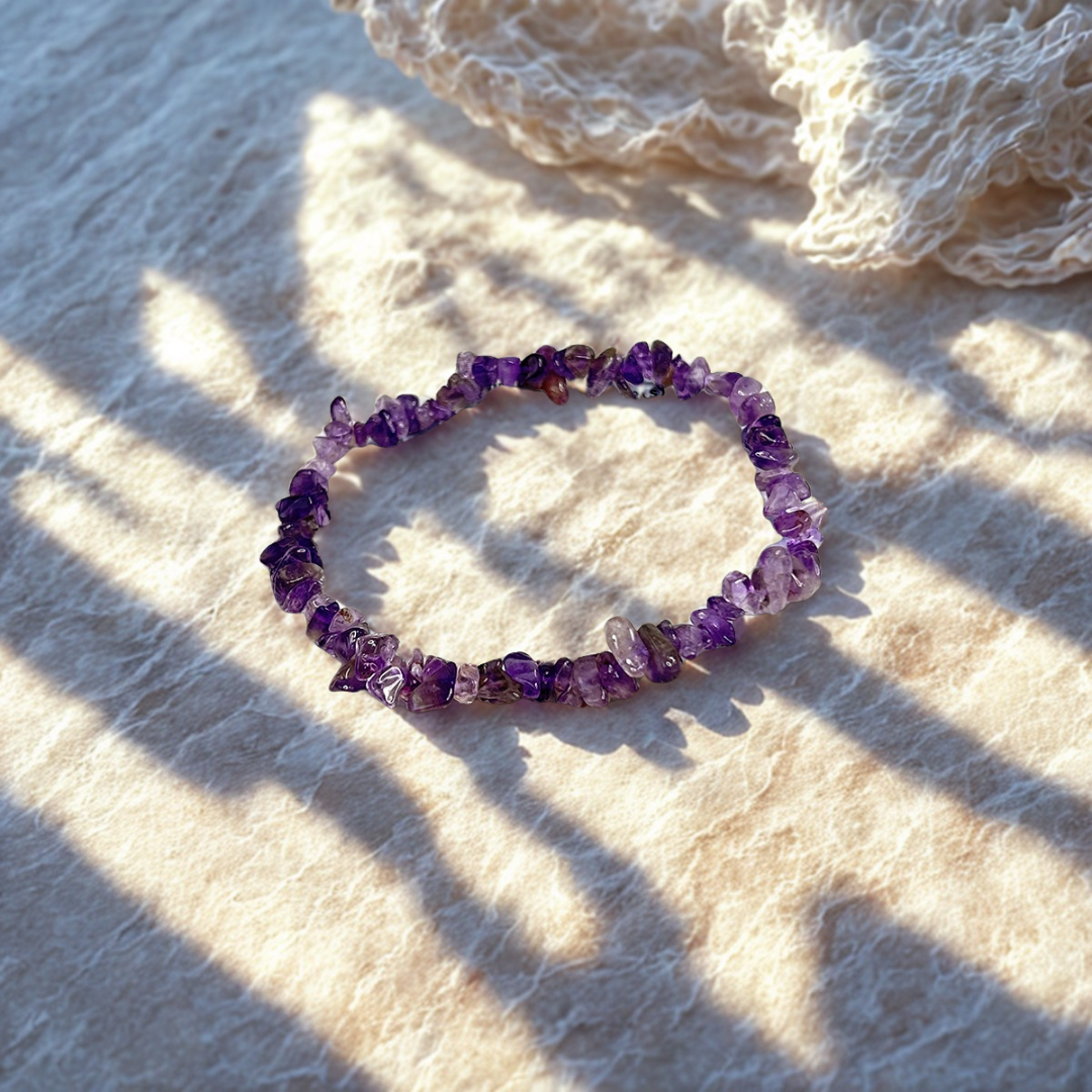 Amethyst Stretch Bracelet For Stress & Balance