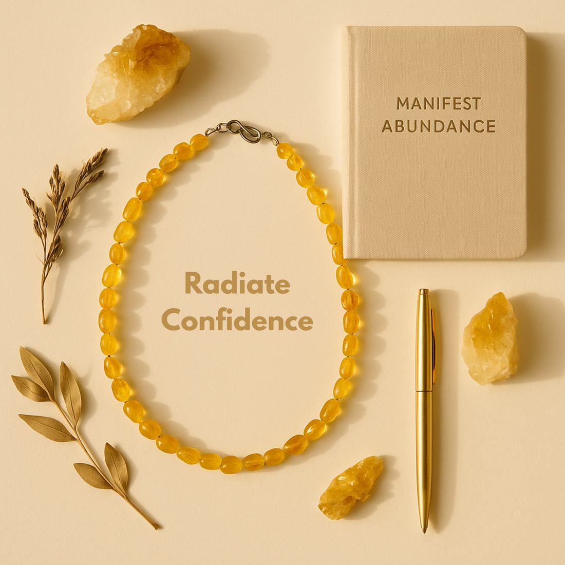 Citrine Chip Bead Necklace For Abundance & Boost Confidence
