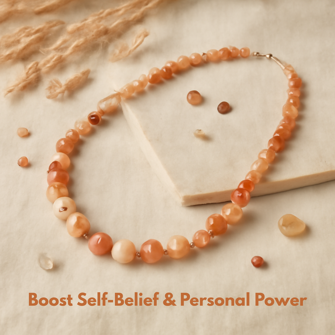 Handcrafted Crazy Lace Agate Necklace For Confidence & Inner Joy