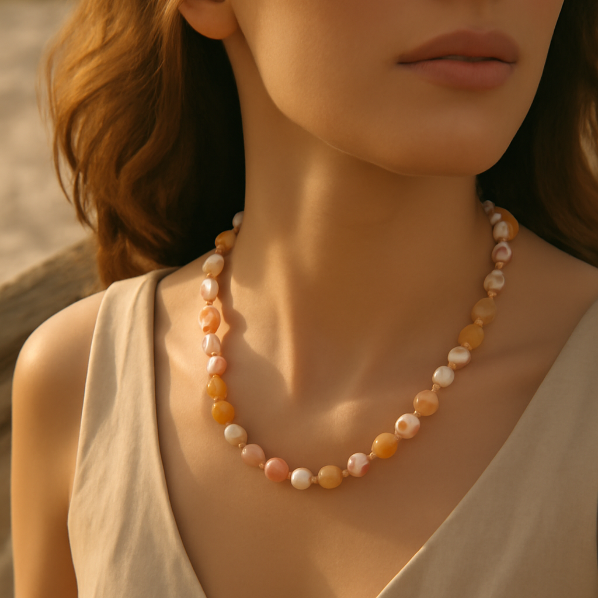 Handcrafted Crazy Lace Agate Necklace For Confidence & Inner Joy