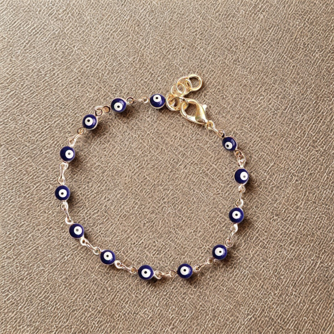 Evil Eye Chain Bracelet with Charm