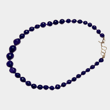 Handmade Beaded Blue Amethyst Necklace For Clarity & Calmness