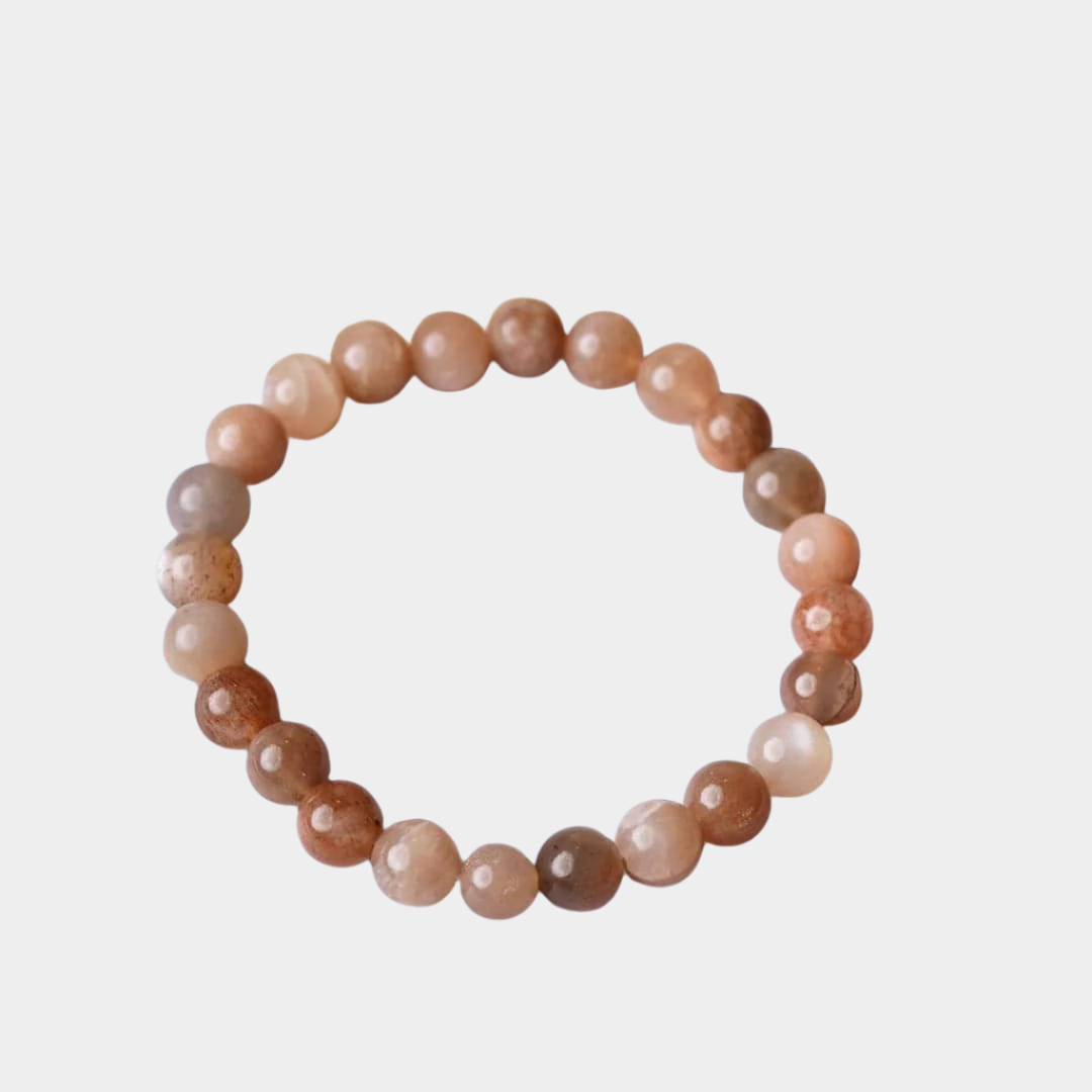 Peach Moonstone Healing Bracelet For Calmness & Emotional Balance