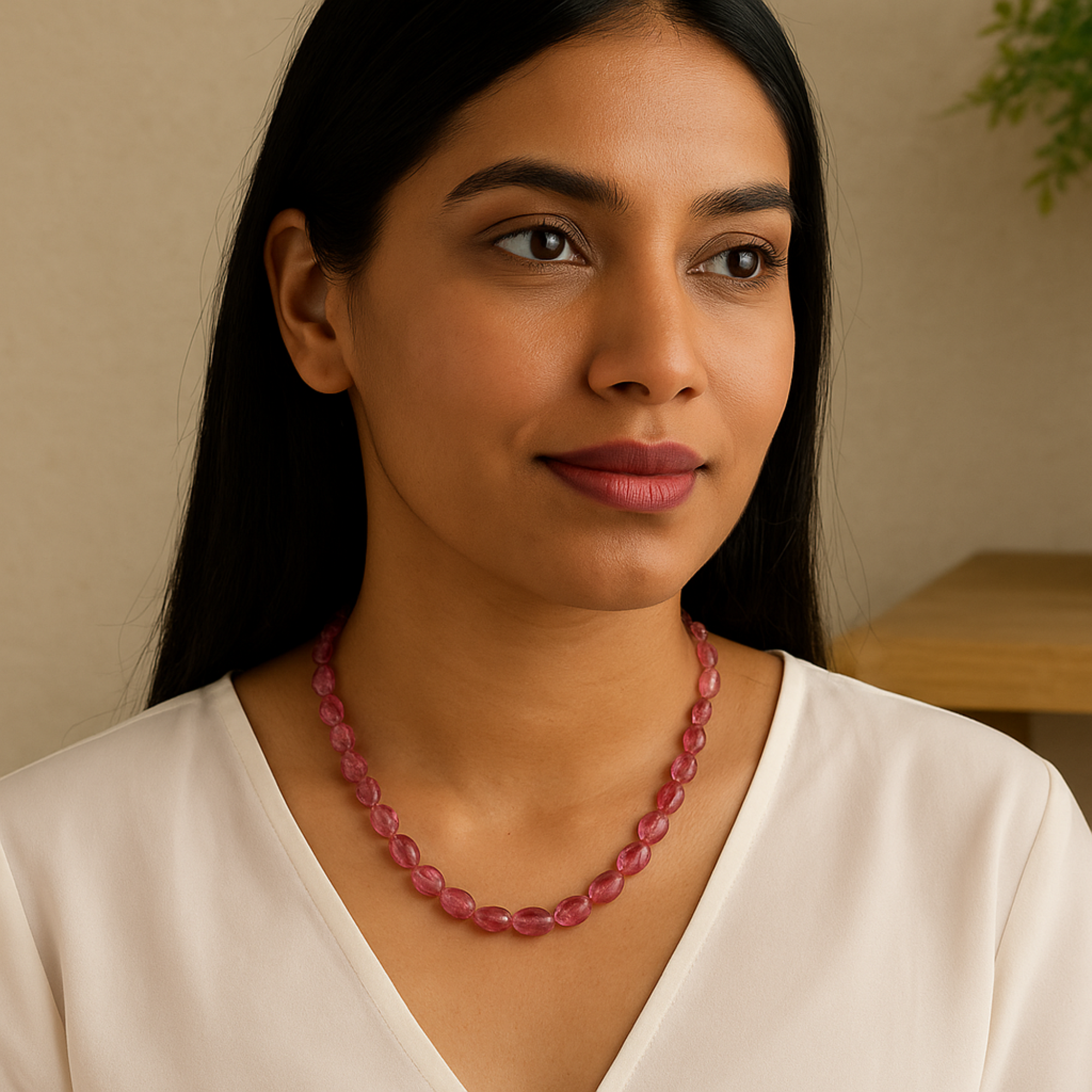 Pink Tourmaline Necklace To Radiate Elegance, Invite Love & Serenity