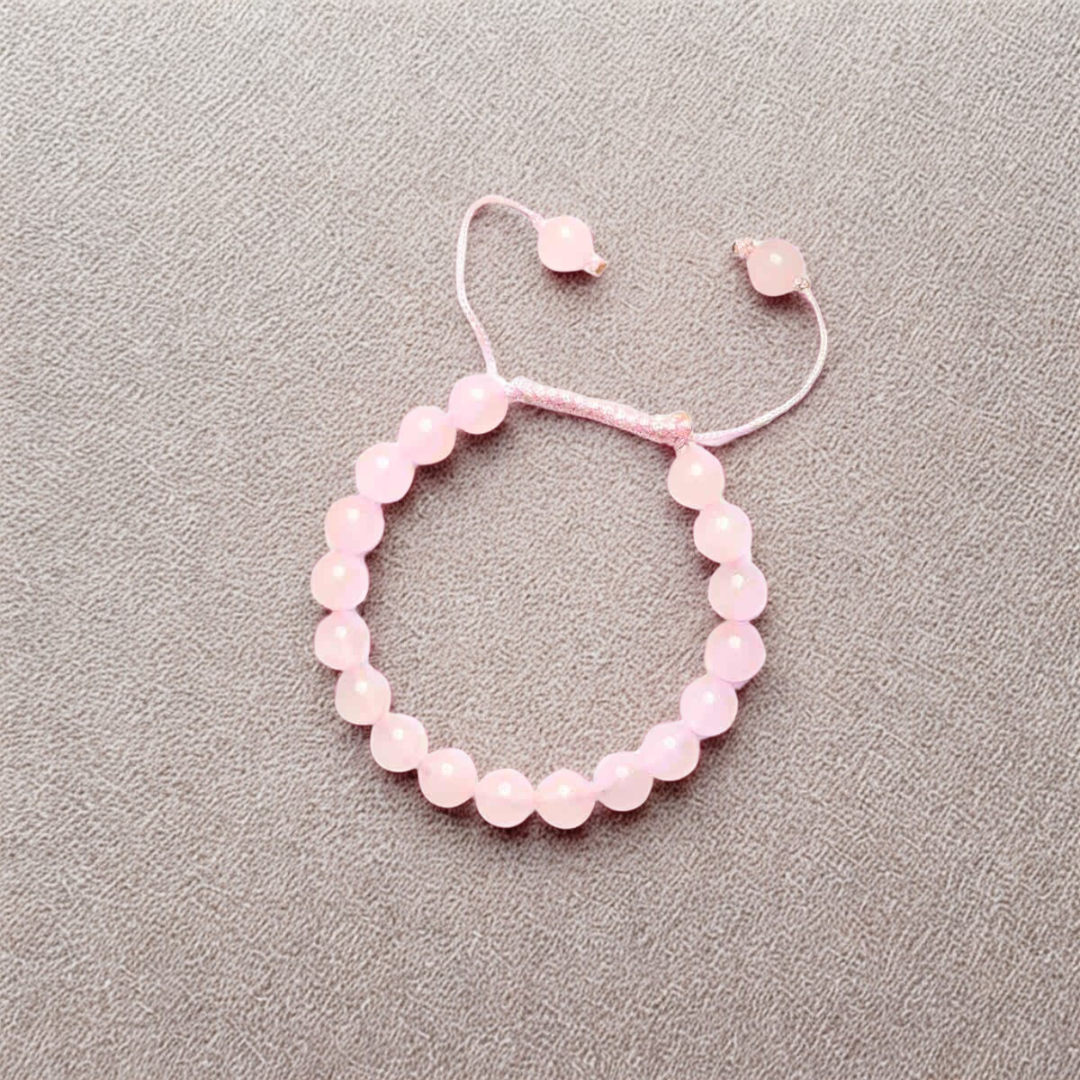 Rose Quartz Thread Bracelet for Love & Self-Healing