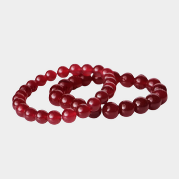 Ruby Round Bead Bracelet for Passion & Confidence